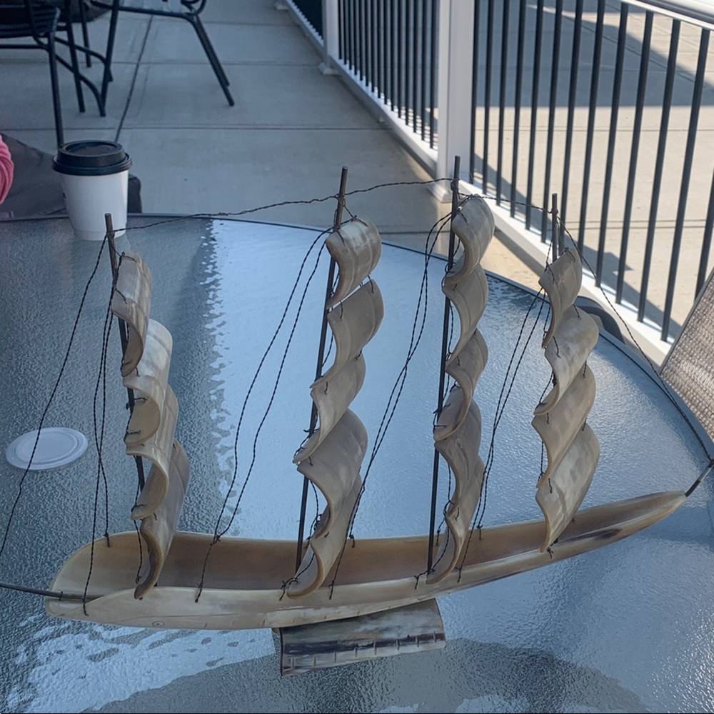 Decorative Wooden Sailboat Model